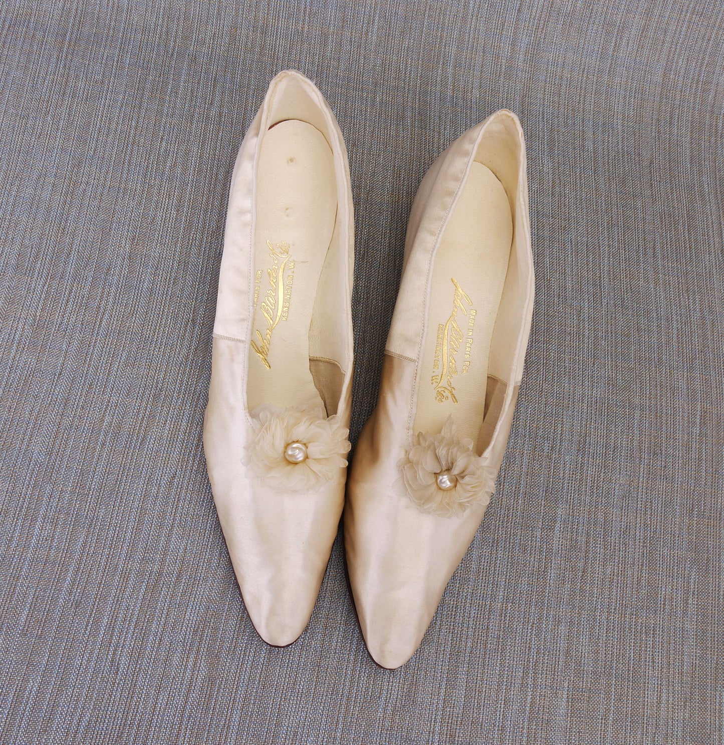 Victorian Edwardian Wedding Silk Shoes by Darré