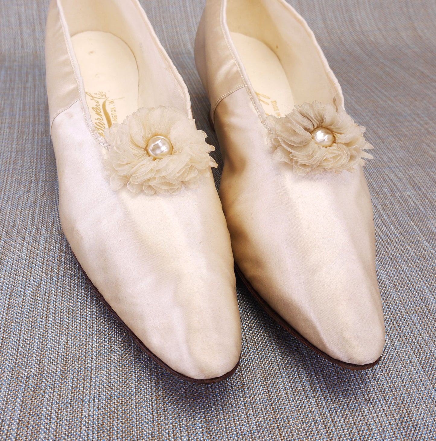 Victorian Edwardian Wedding Silk Shoes by Darré