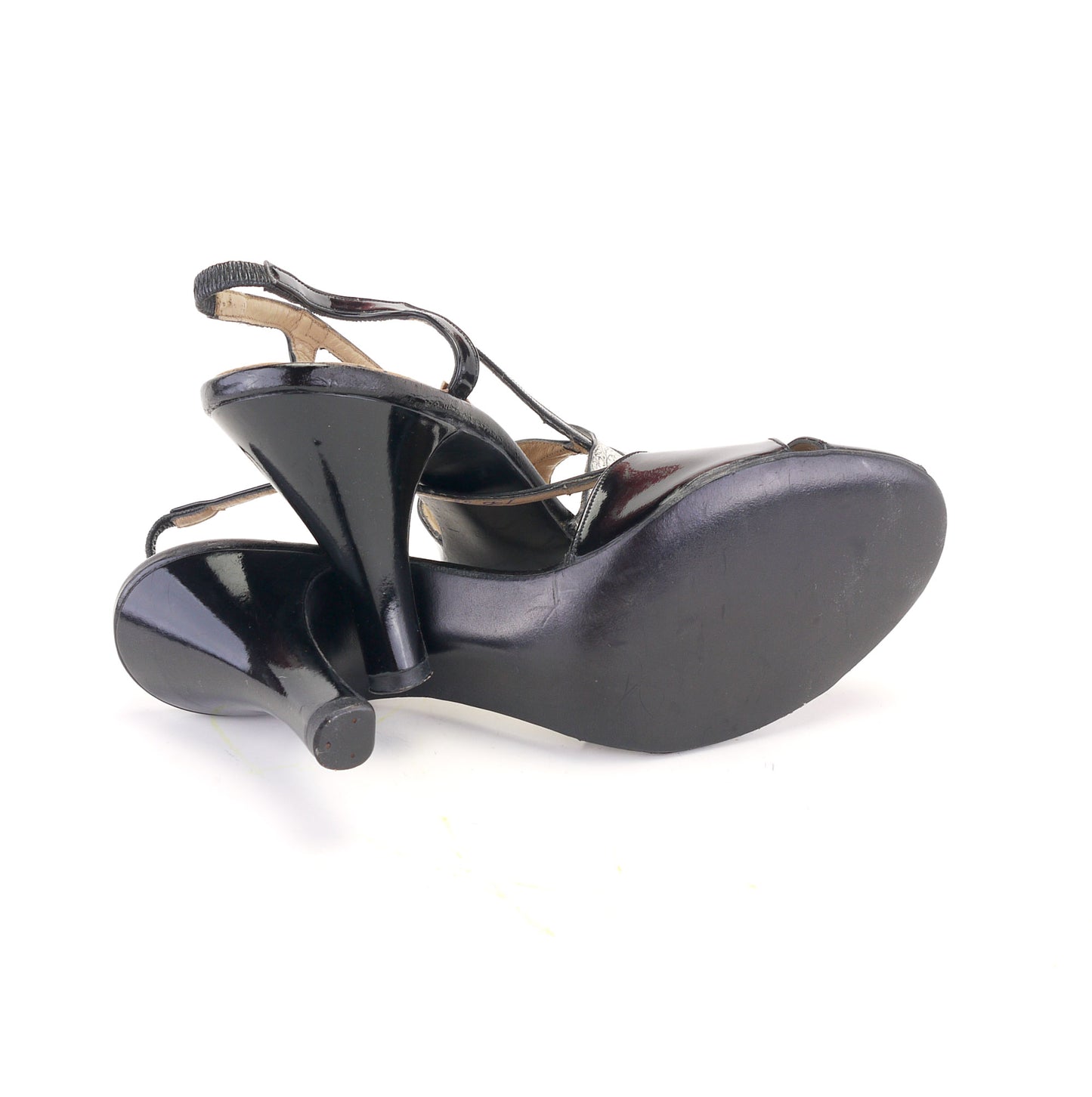 1950s Deadstock Black & White Sandals by Bective UK 4.5