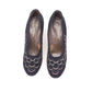 1940s Embroidered Black Silk Pumps by Binns UK 3.5
