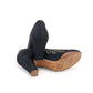 1940s Embroidered Black Silk Pumps by Binns UK 3.5