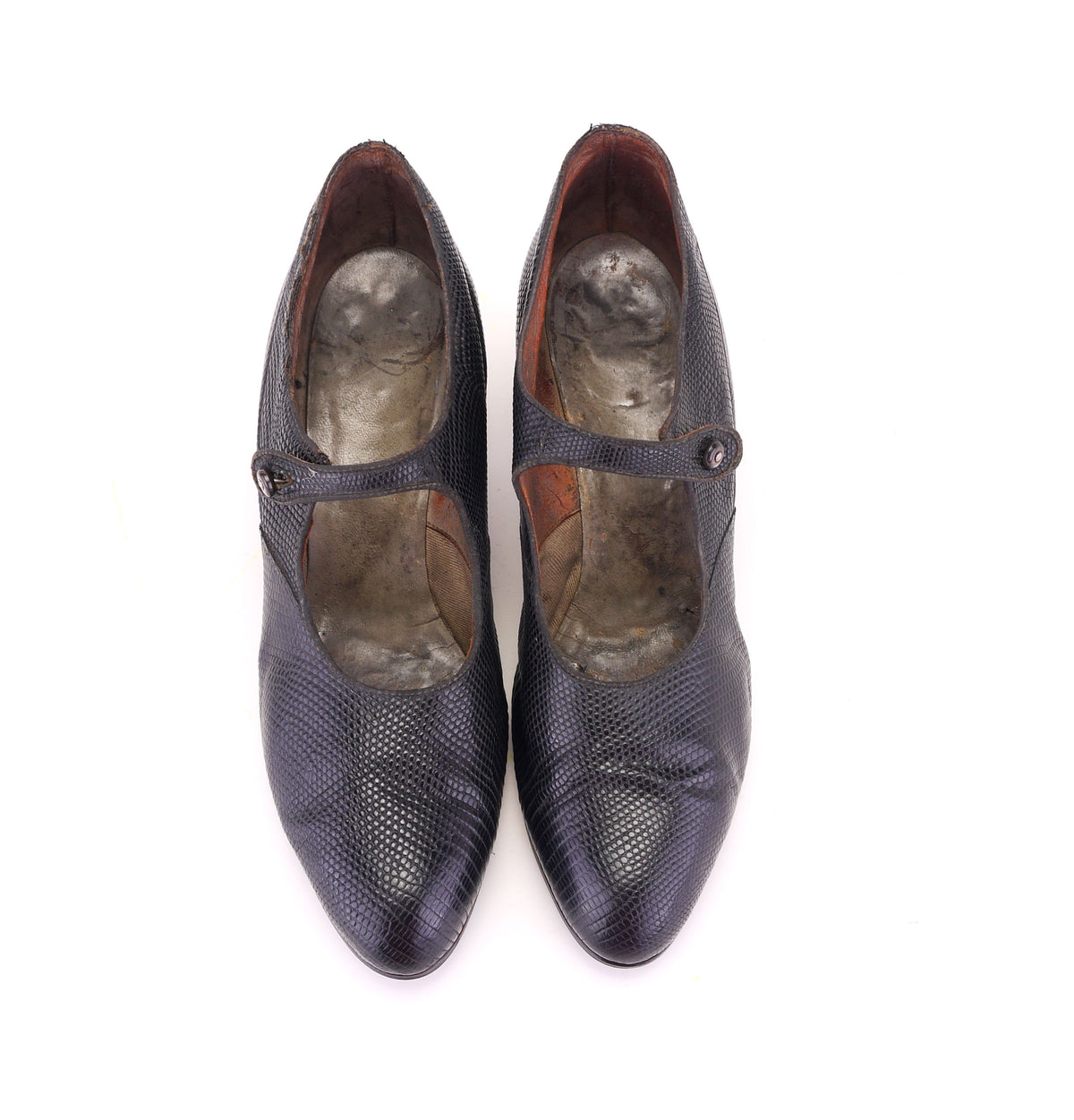 1920s Black Lizard Bar Shoes by Mascot UK 5