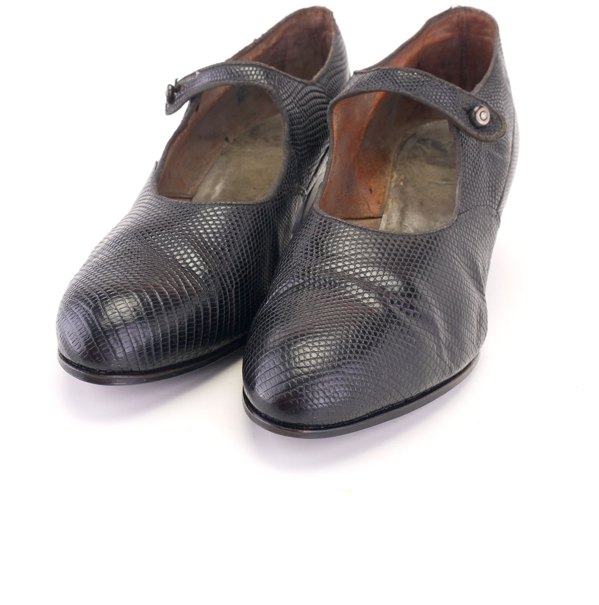 1920s Black Lizard Bar Shoes by Mascot UK 5