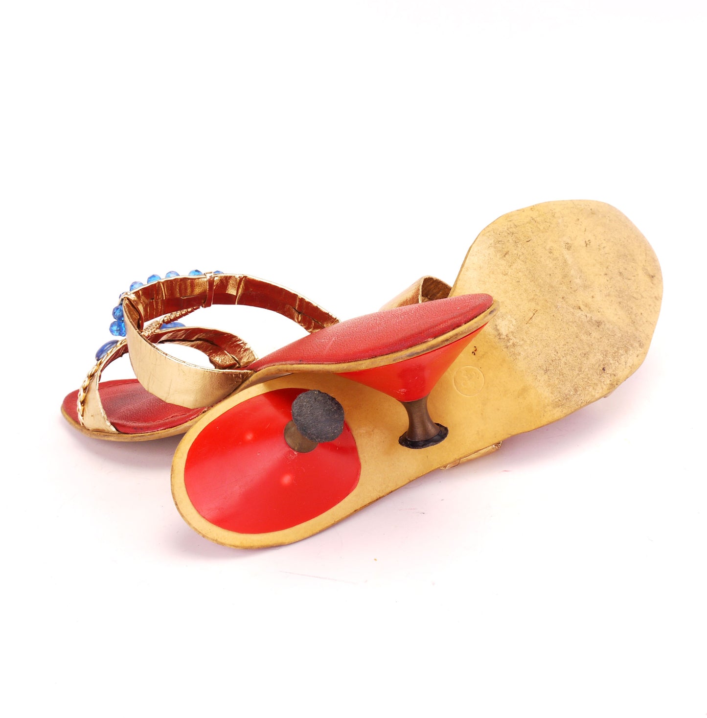 1960s Oriental Style Beaded Poolside Mules UK 2