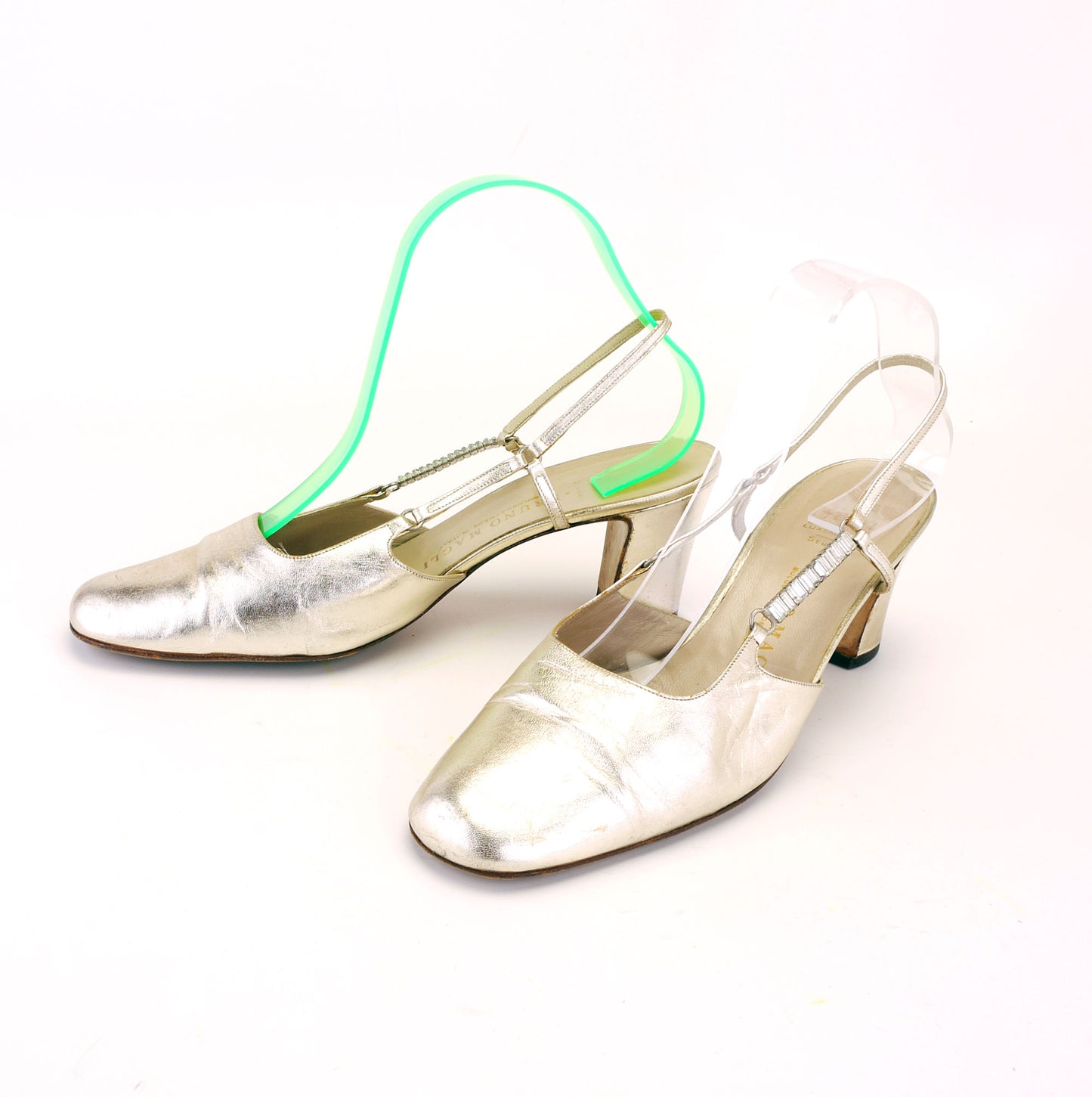 1960s Pale Gold Slingbacks for Bruno Magli UK 6