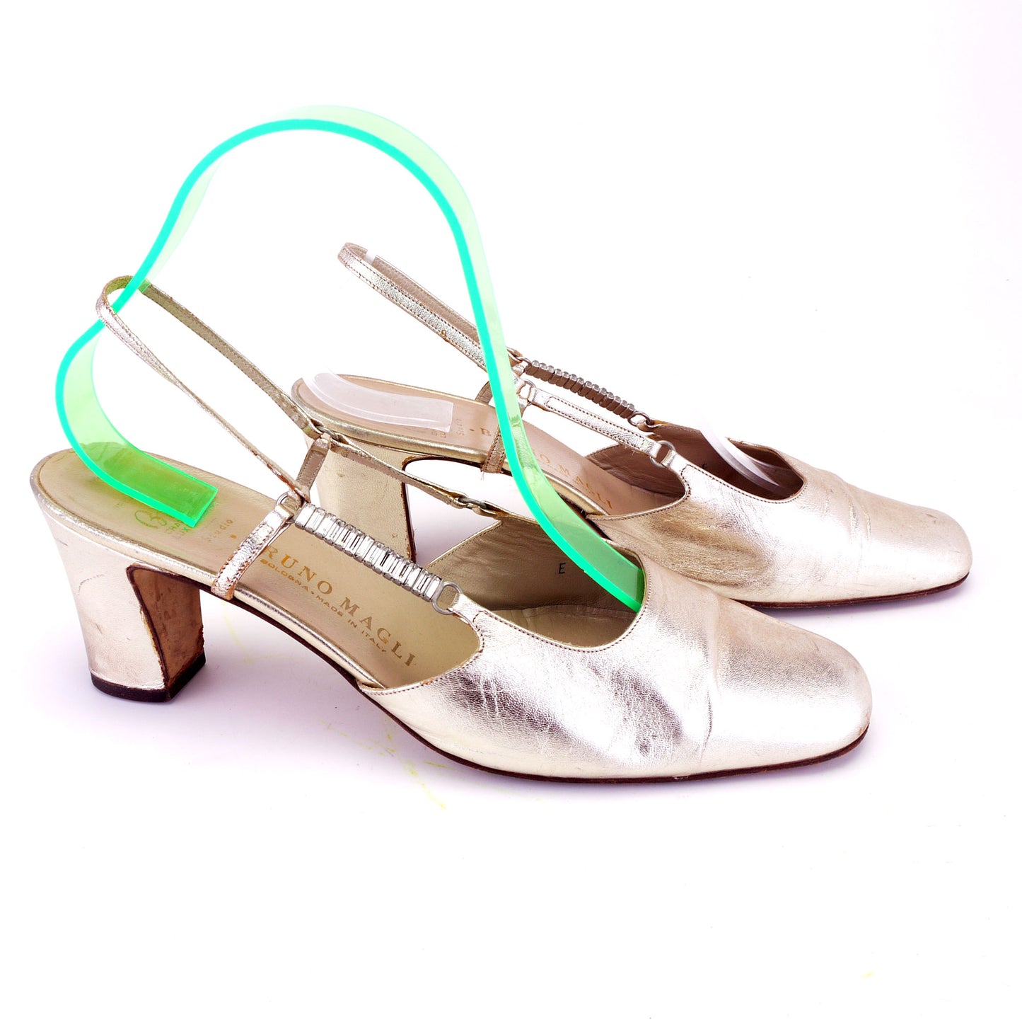1960s Pale Gold Slingbacks for Bruno Magli UK 6
