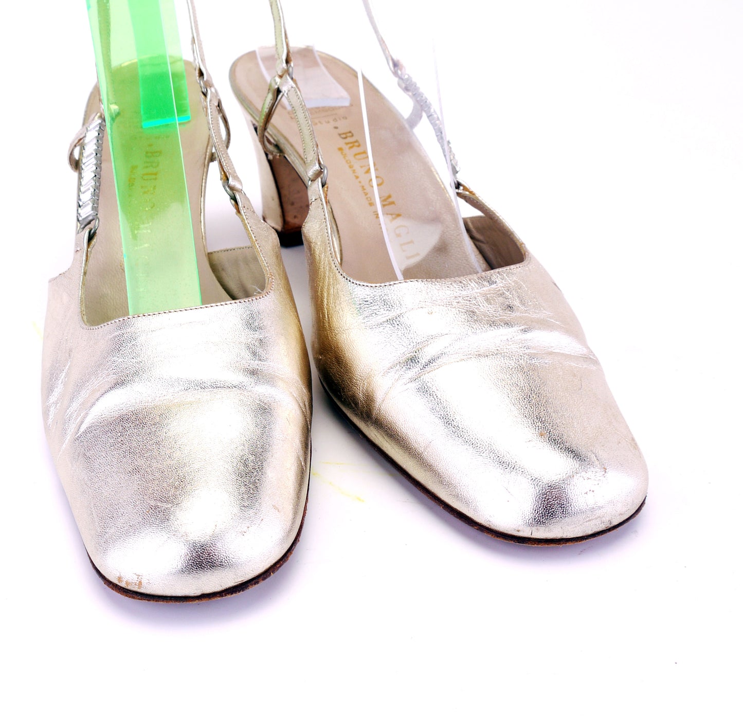 1960s Pale Gold Slingbacks for Bruno Magli UK 6