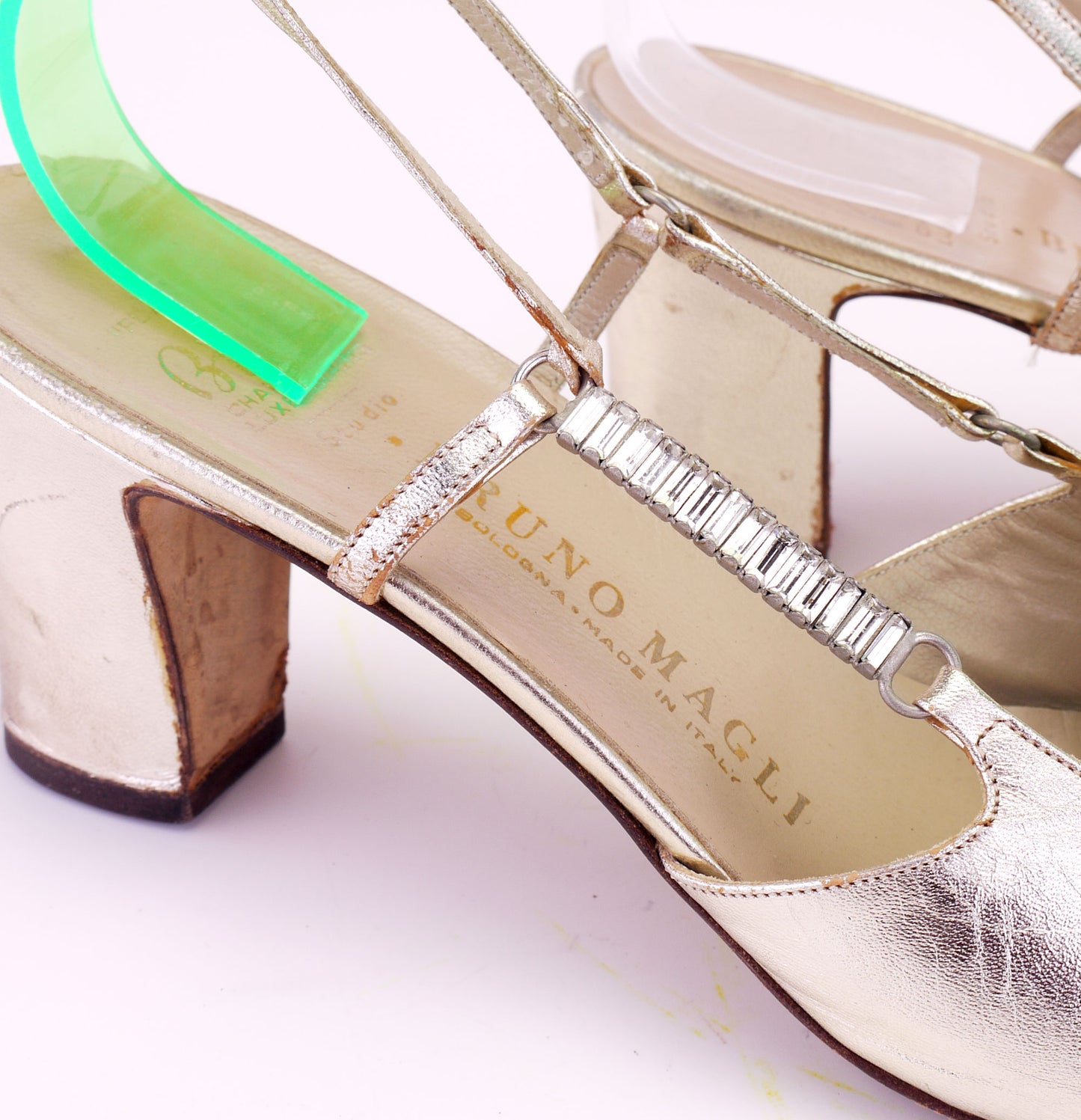1960s Pale Gold Slingbacks for Bruno Magli UK 6