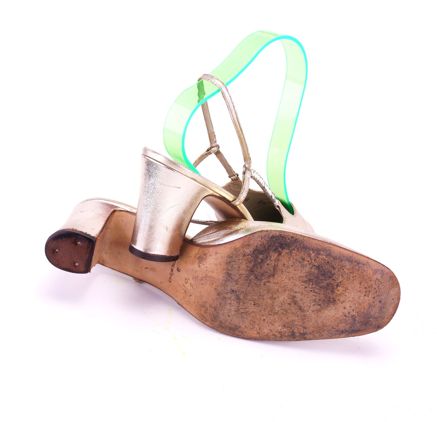 1960s Pale Gold Slingbacks for Bruno Magli UK 6