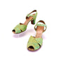 1940s Green Linen Sandals by Bob Baker UK 5
