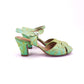 1940s Green Linen Sandals by Bob Baker UK 5