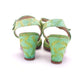 1940s Green Linen Sandals by Bob Baker UK 5
