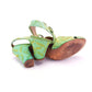1940s Green Linen Sandals by Bob Baker UK 5
