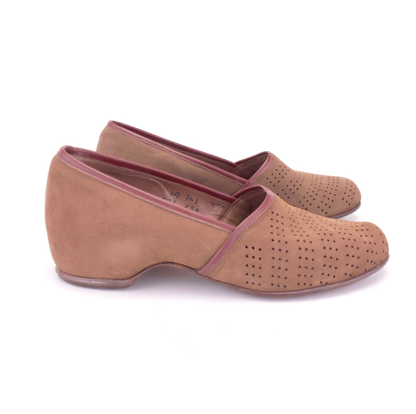 Brevitt Bouncers 1940s Suede Pumps UK 4
