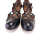 1930s Black T Bar Evening Shoes UK 6
