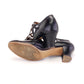 1930s Black T Bar Evening Shoes UK 6