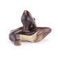 1920s Brown Bar Shoes with Slashed Trim UK 5
