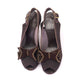 1940s Brown Gabardine Sandals with Studs UK 4