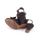 1940s Brown Gabardine Sandals with Studs UK 4