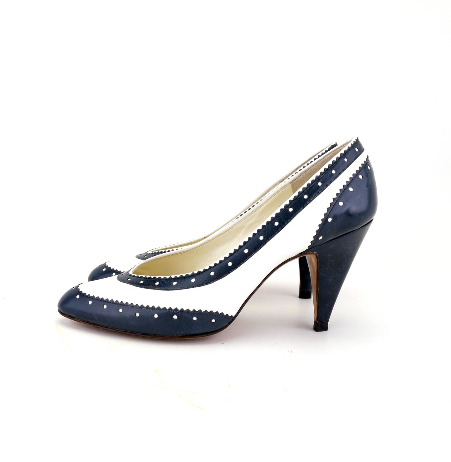 Bruce Oldfield 1980s Spectator Pumps & Bag UK 5