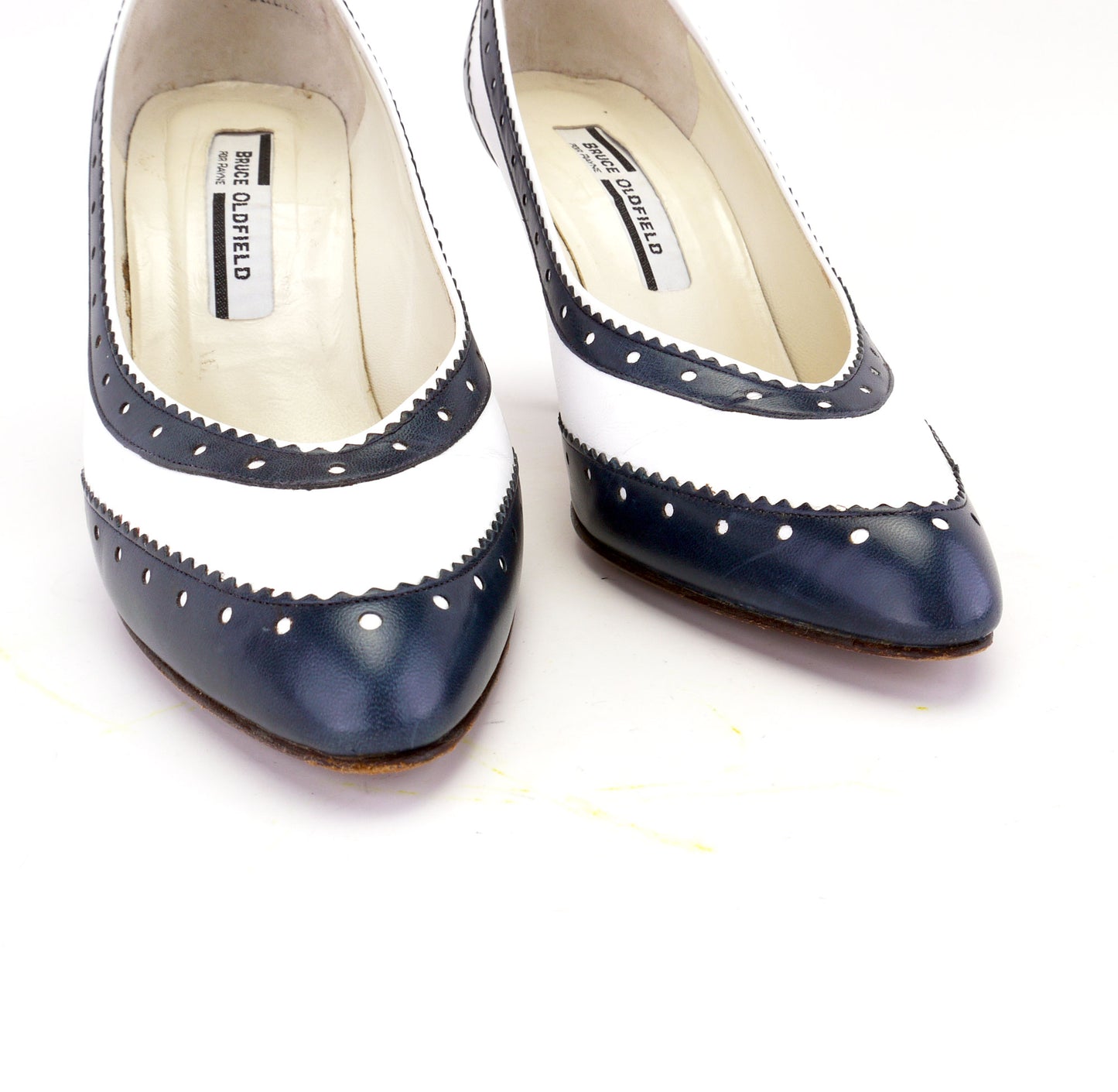 Bruce Oldfield 1980s Spectator Pumps & Bag UK 5