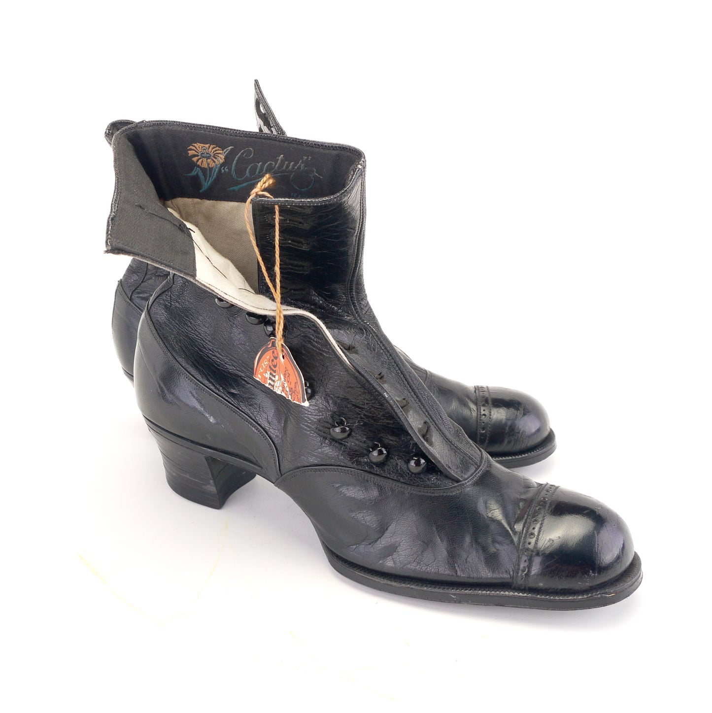 Edwardian Deadstock Button Boots by Cactus UK 4
