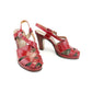 1940s Red Platform Sandals by Caprice UK 6