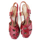 1940s Red Platform Sandals by Caprice UK 6