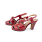 1940s Red Platform Sandals by Caprice UK 6
