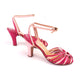 1950s Pink & Pink Ankle Strap Sandals by Carmellites UK 4