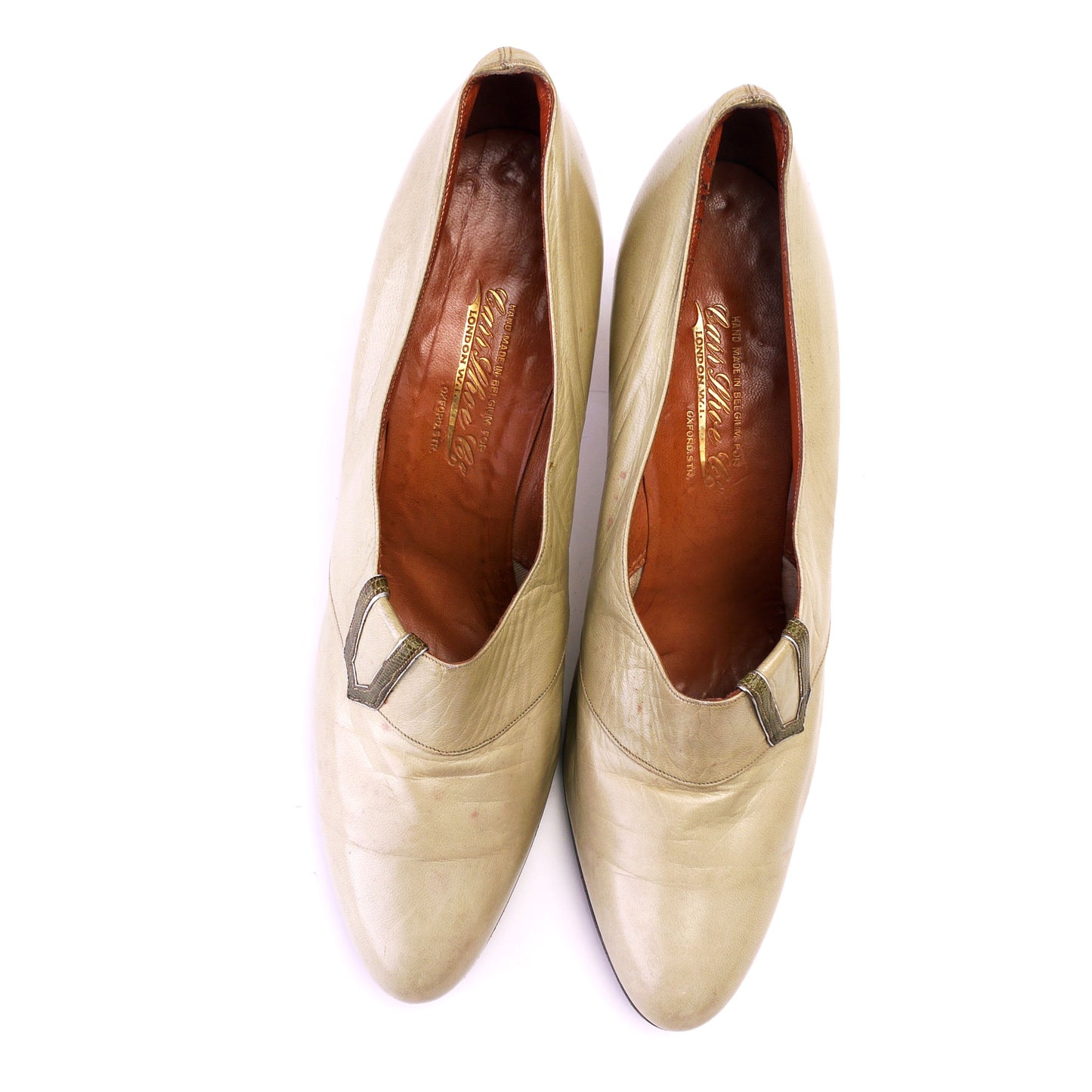 1930s Pale Apple Green Pumps by Carr Shoe Co UK 7