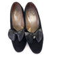 1940s CC41 Black Suede & Leather Pumps UK 5.5