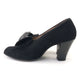 1940s CC41 Black Suede & Leather Pumps UK 5.5