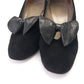 1940s CC41 Black Suede & Leather Pumps UK 5.5