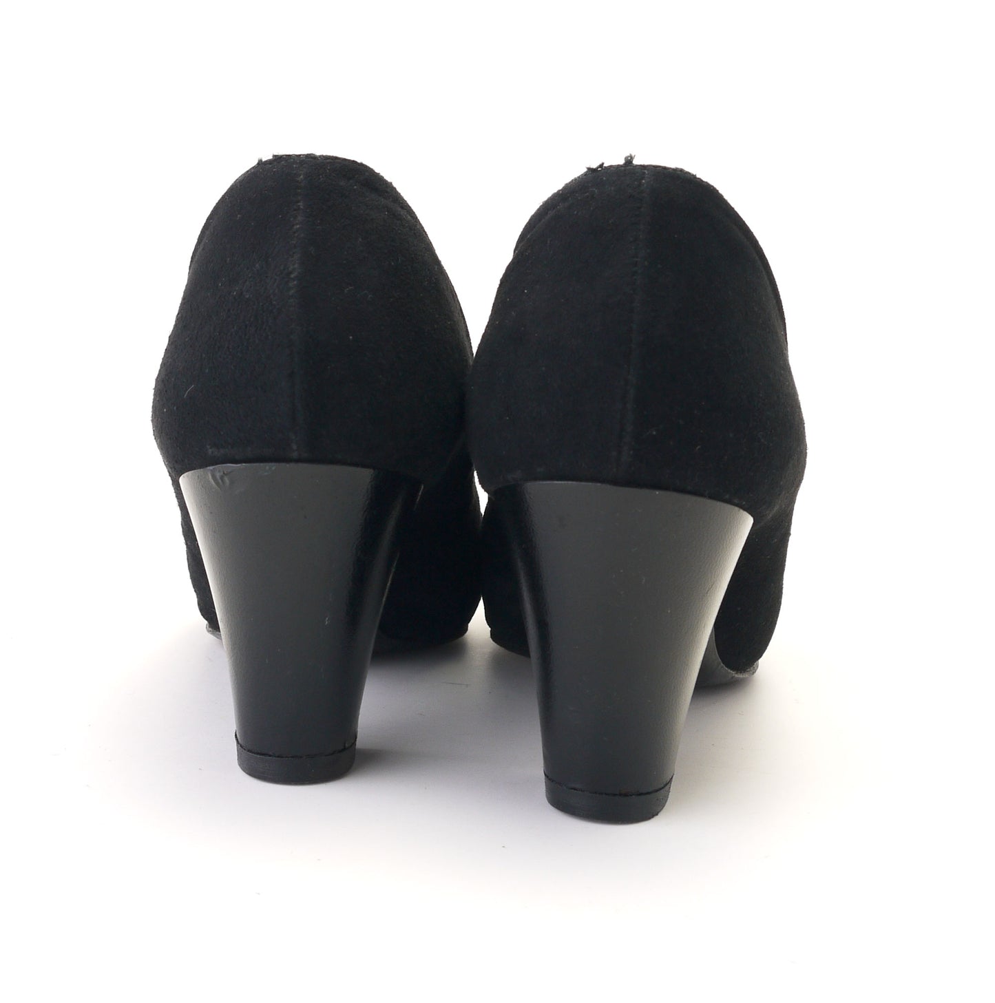 1940s CC41 Black Suede & Leather Pumps UK 5.5