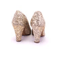 1940s White & Silver Brocade CC41 Pumps UK 5