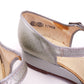 Early 1940s Silver Wedge Sandals CC41 UK 6.5