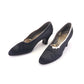 1930s Black Silk Art Deco Pumps UK 7