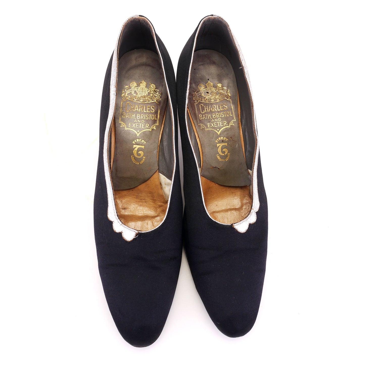 1930s Black Silk Art Deco Pumps UK 7