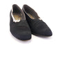 1930s Black Silk Art Deco Pumps UK 7