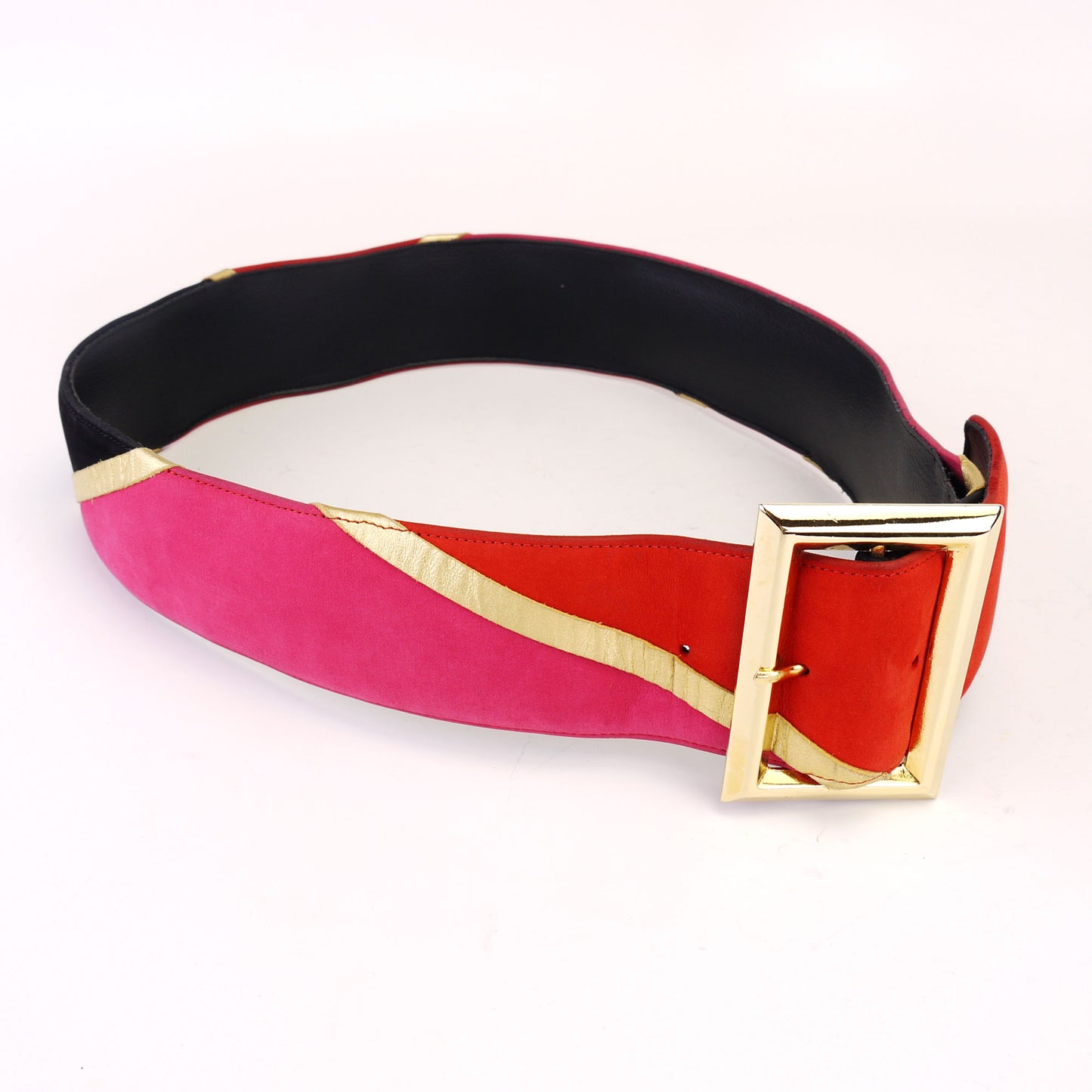 Charles Jourdan 1980s Red & Pink Shoes and Belt UK 3.5