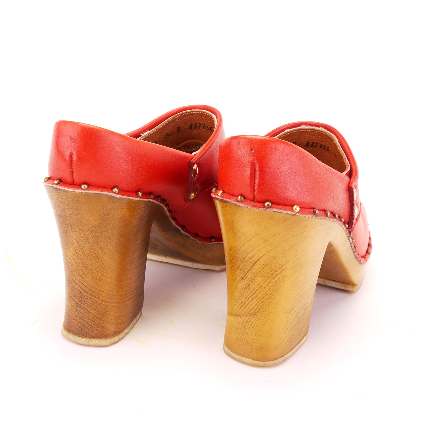 Charles Jourdan 1970s Red Clogs for Midas UK 5