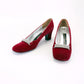 1960s Red Velvet Pumps by Charles Jourdan UK 5.5