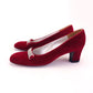 1960s Red Velvet Pumps by Charles Jourdan UK 5.5
