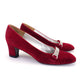 1960s Red Velvet Pumps by Charles Jourdan UK 5.5