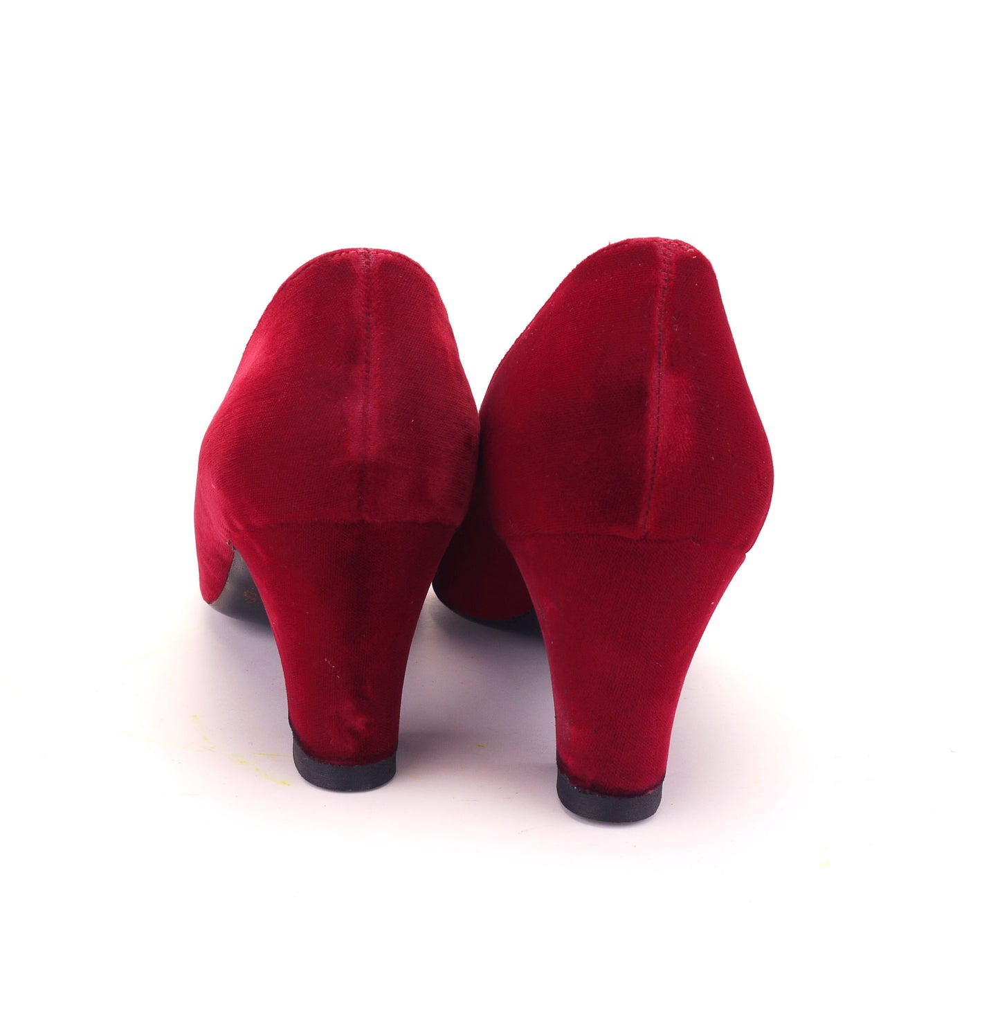 1960s Red Velvet Pumps by Charles Jourdan UK 5.5