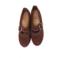Deadstock 1940s Brown Suede Wedges CC41 UK 1.5