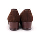 Deadstock 1940s Brown Suede Wedges CC41 UK 1.5