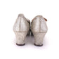 Superb 1920s Silver Brocade Bar Shoes by Clarks UK 6