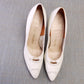 1960s Matt White Clarks Stiletto Pumps UK 6